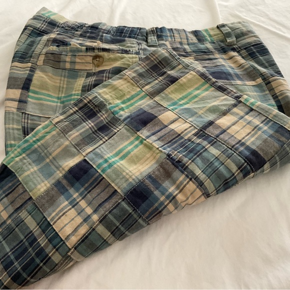 T. HARRIS LONDON MADRAS SHORTS - Picture 3 of 4